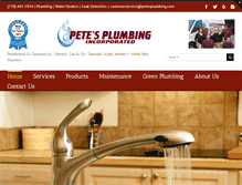 Tablet Screenshot of petesplumbing.com